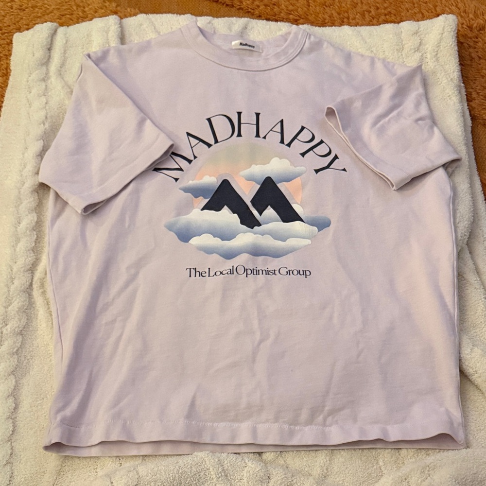 Madhappy Lavender Tee with Mountain Graphic